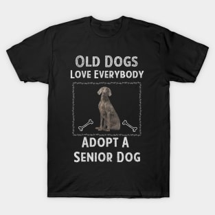 Senior Dog Adoption T-Shirt Old Dogs Love Everyone T-Shirt